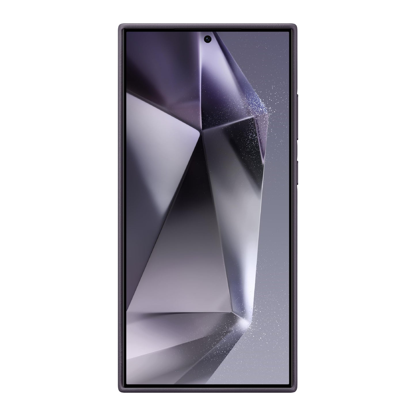 SAMSUNG Galaxy S24 Ultra Vegan Leather Phone Case, Protective Cover with Soft Touch, Elegant Design, Scratch Protection, US Version, GP-FPS928HCAVW, Dark Violet