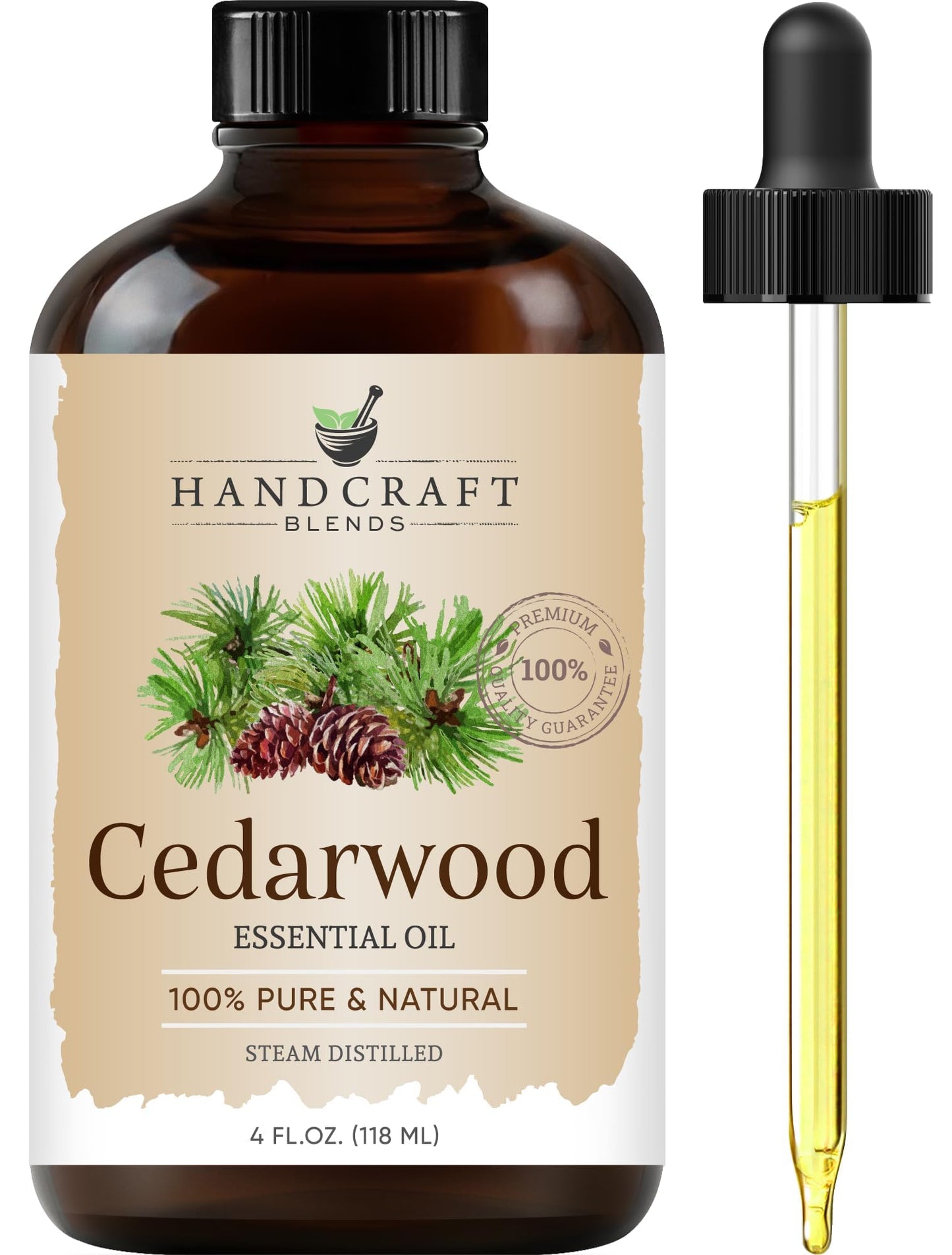 Handcraft Blends Lavender Essential Oil – Huge 4 Fl Oz – 100% Pure and Natural – Premium Grade Essential Oil for Diffuser and Aromatherapy, Skin, Massage, Candle and Soap Making Fragrance