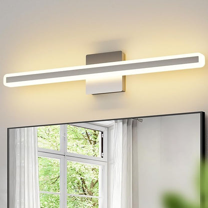 31.5 Inch Dimmable Bathroom Vanity Lights Over Mirror 5 Color Temperature Vanity Lighting Fixtures for Bath Brushed Nickel Bathroom Light fixtures Bar 5CCT
