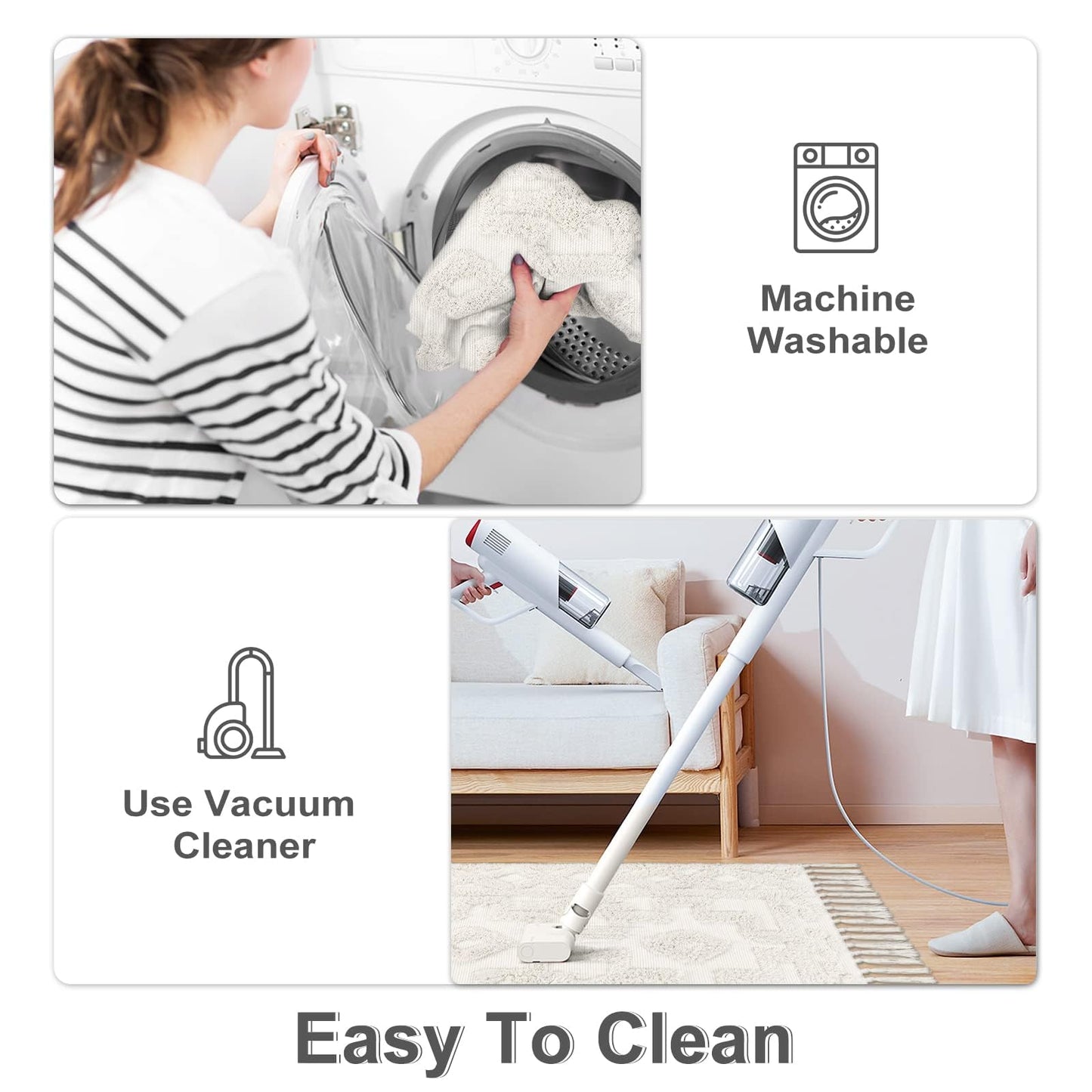 Uphome Boho Washable Runner Rugs 2' x 5', Woven Tufted Neutral Hallway Runner Rug with Fringe, Beige Cotton Farmhouse Entryway Rug, Tribal Accent Bedroom Floor Carpet for Bedside Laundry Kitchen