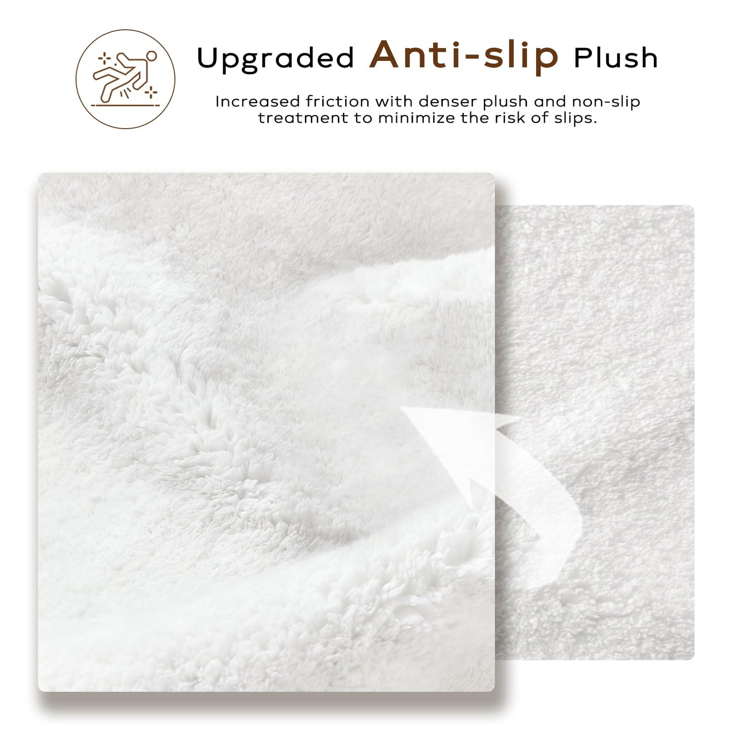 Ashler Faux Fur Rug, Upgraded Soft Faux Rabbit Fur White Area Rugs, 2 x 3 Feet, Machine Washable Nursery Decor Throw Rugs for Bedroom, Kids Room, Living Room
