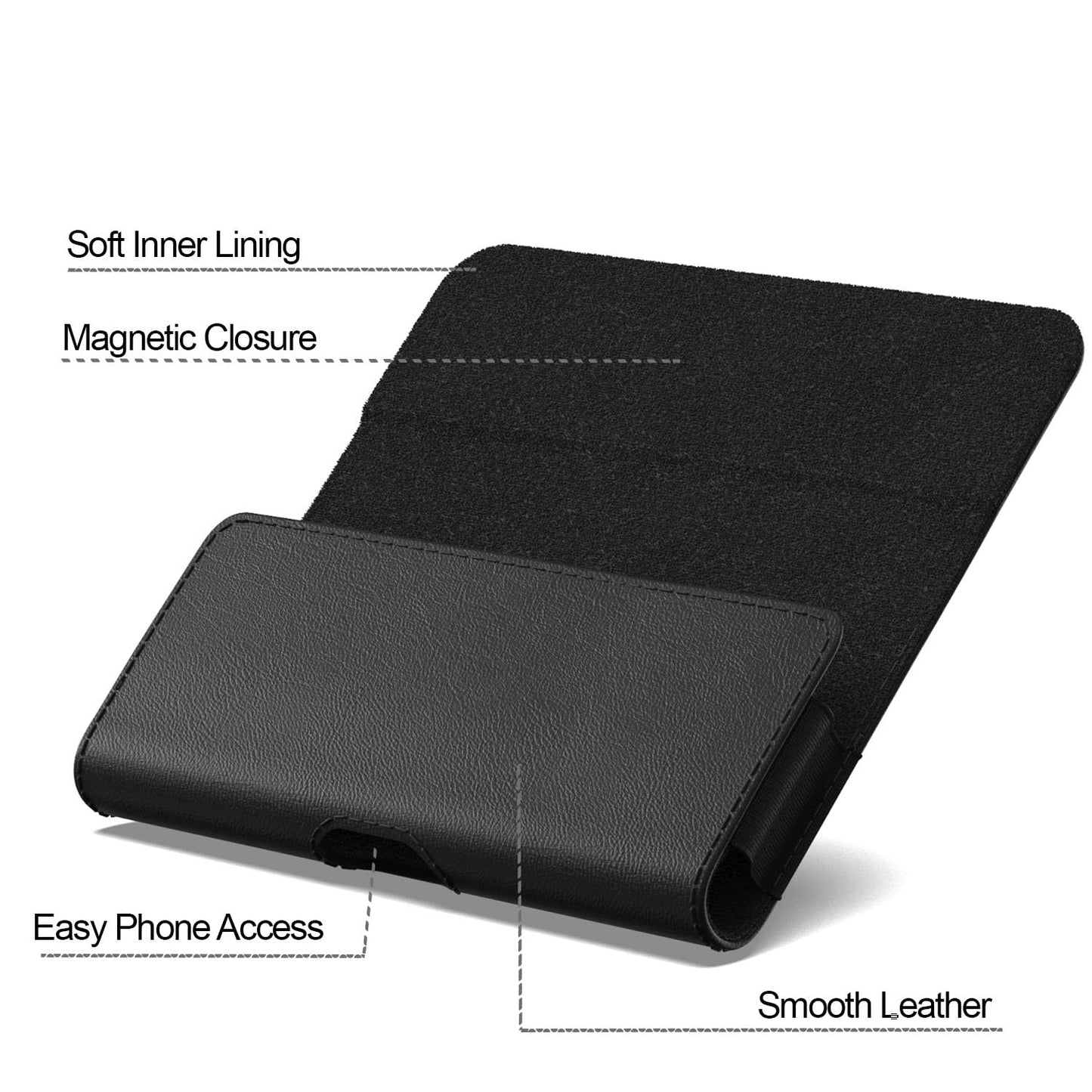 CoverON Holster for amsung Galaxy S26 S21 S20 Ultra/ XCover6 Xcover7 Xcover 7 Pro M36 M17 F17 M07, Cell Phone Case Belt Clip Magnetic Close Carrying Leather Pouch (Fits with Otterbox or Any Case on)