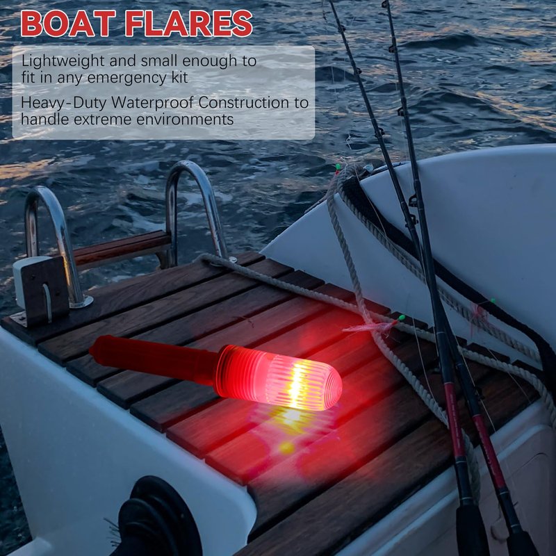 2PCS Boat Flares,Boat Flares Coast Guard Approved Marine, Flares for Fishing Boats, Life Rafts & Emergency Signaling