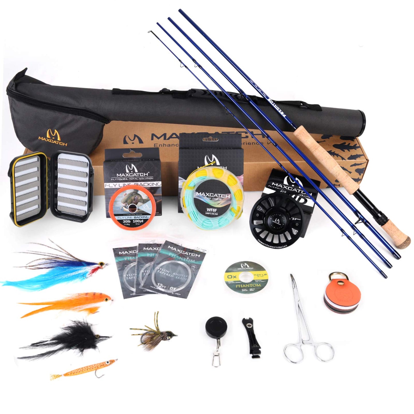 M MAXIMUMCATCH Maxcatch Predator Saltwater Fishing Rod: 9ft, 4-Piece, 8/9/10/12 Weight (Saltwater Predator Fishing Combo, 9' 10wt 4 Pieces)