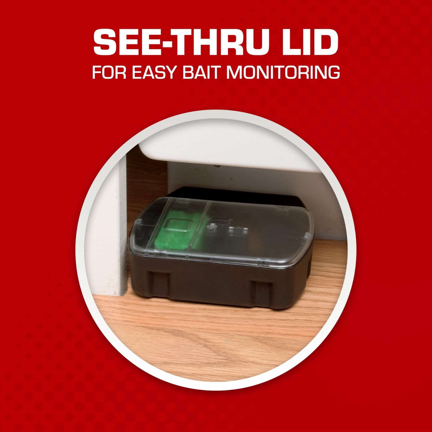 Tomcat Mouse Killer(e), Child Resistant, Refillable Station - Weather-Resistant Indoor/Outdoor Bait Station with Clear Monitoring Lid, 1 Station and 32 Bait Blocks