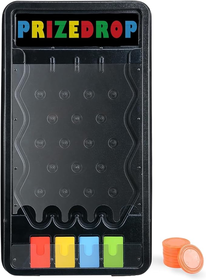 iElyiEsy Mini Tabletop Plinko Board Game -4slots Prize Drop Board with 8 Customizable Pucks – Foldable Prize Drop Game for Family Gatherings Classroom and Carnival-Style Events (25x14 Prize Drop)