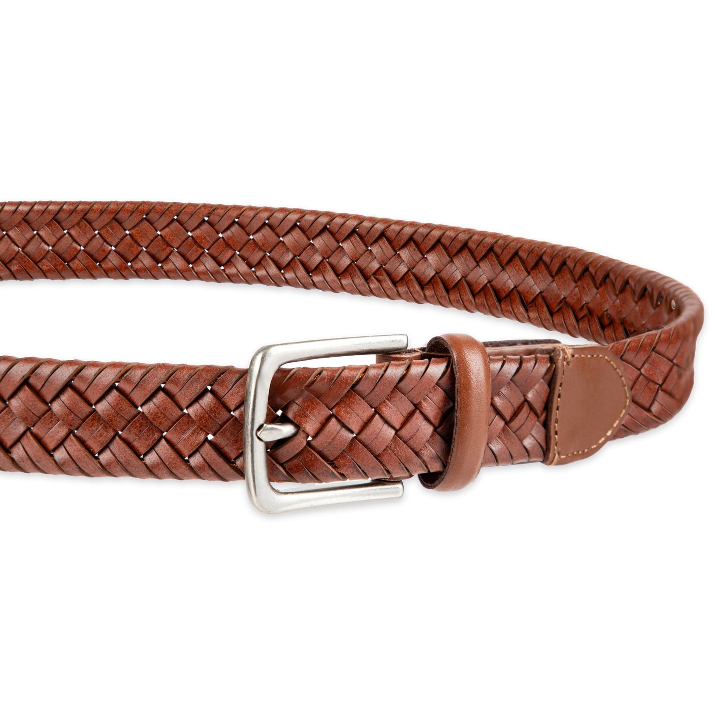 Tommy Bahama Men's Fully Adjustable Stretch Braid Belt, Tan, Medium