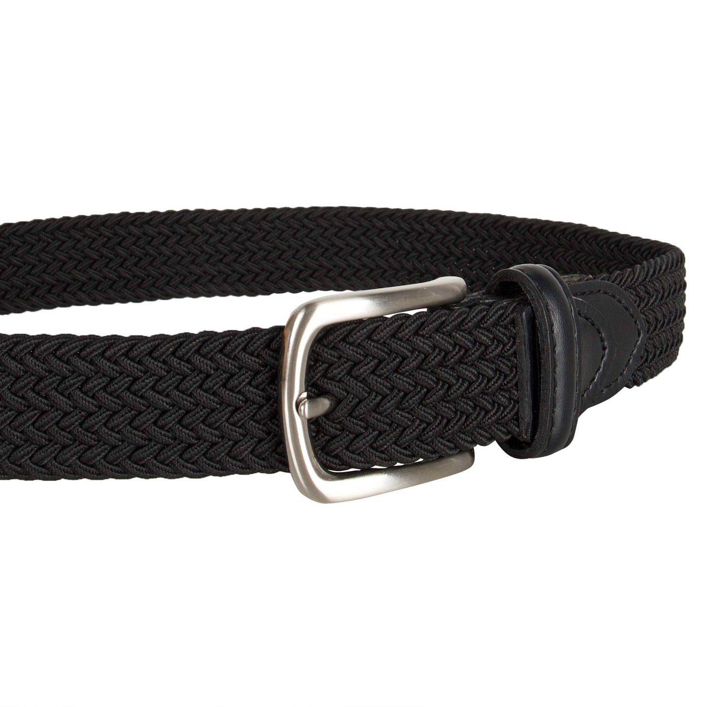Dockers Big Boys Dockers Big Boys' Braided Elastic-web Stretch Belt, Black, Large