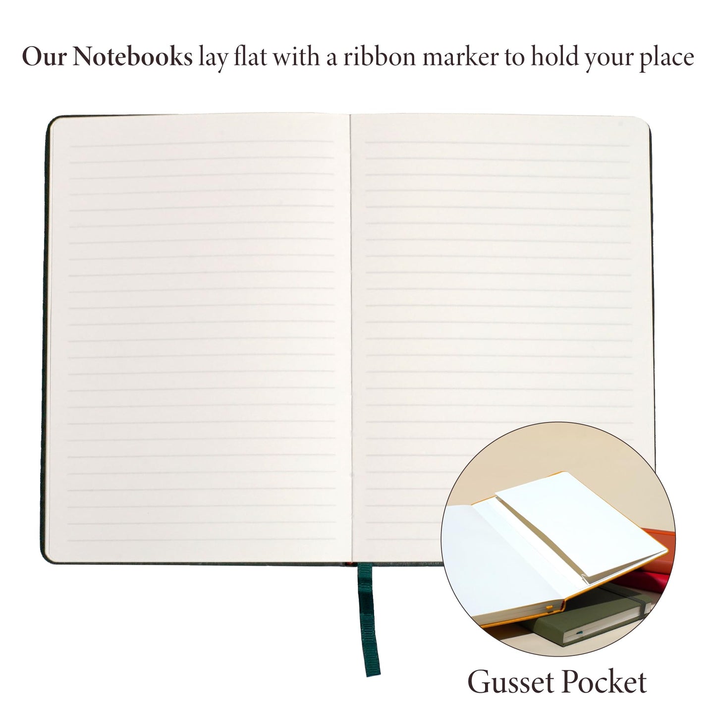 ANECDOTE. Lined Journal Notebook, 192 Pages, A5 size: 8.3" x 5.4", Thick 100 GSM Paper, Ruled, Hardcover. Journal for Women and Men, Perfect Notebook for School, Work and Travel (Olive Green)
