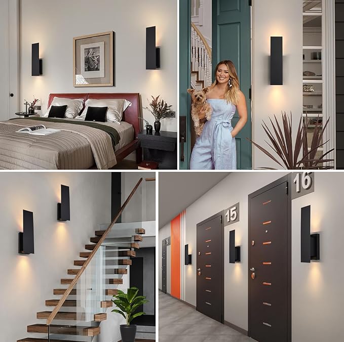 Black Wireless Wall Sconces Set of Two,3000K Warm White Battery Operated Wall Sconce with Remote,USB Rechargeable LED Wall Lights for Living Room Bedroom Hallway