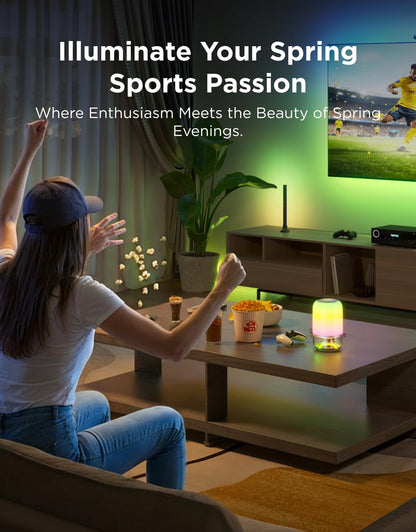 Govee Table Lamp 2 Pro x Sound by JBL, Smart Cordless Table Lamp with Speaker, Music-Light Sync, 16 Music Modes & 100+ Scene Modes, Work with Matter, DIY Customized Rechargeable Desk Lamp for Bedroom