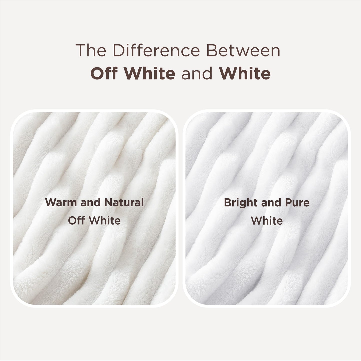 Bedsure GentleSoft White Throw Blanket for Couch - Graduation Gifts Teacher Birthday Gifts for Women Mom Her Girls, Cozy Fleece Blanket for Sofa Bed Living Room Home Decor, Off White, 50x60 Inches
