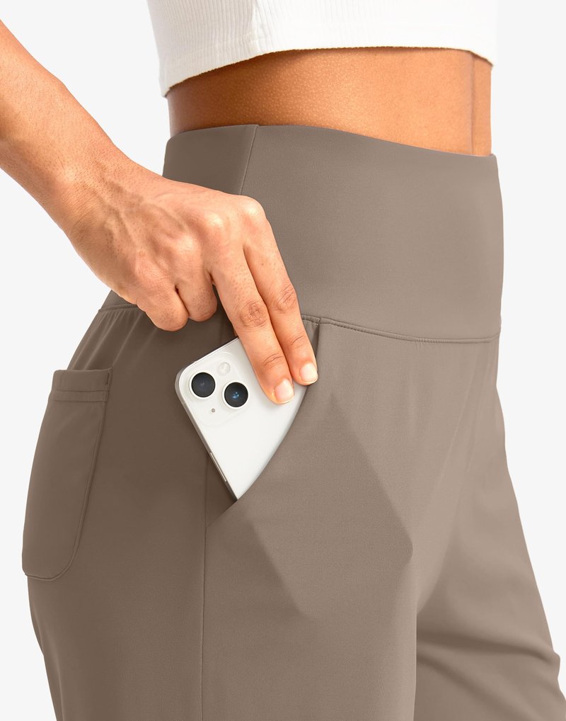 G Gradual Women's Bermuda Long Shorts with Pockets 7" High Waisted Knee Length Shorts for Women Walking Athletic Workout(Dark Khaki-L7,XL)
