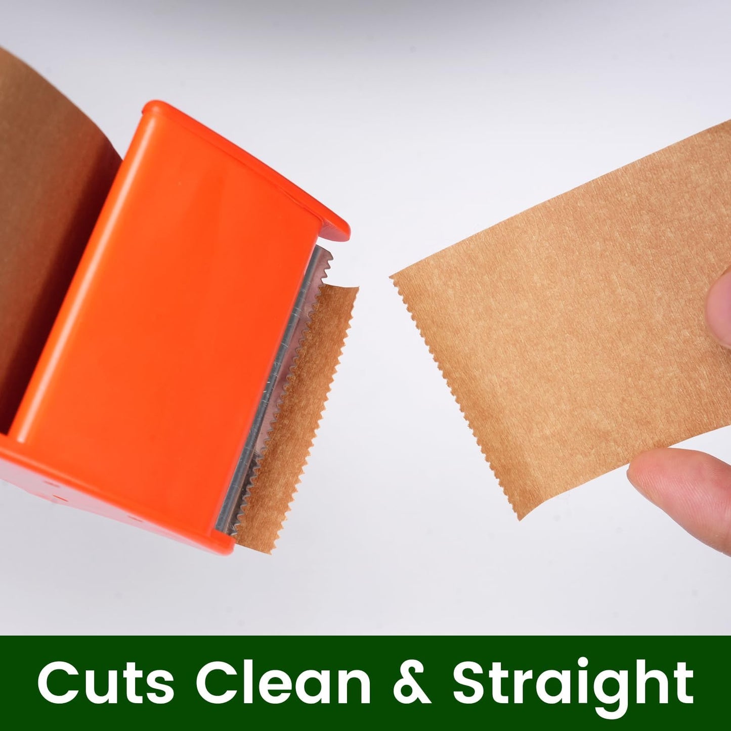 ADHES Kraft Paper Tape with Dispenser, 2 in x 55 yds x 6 Rolls – Bulk Eco Friendly Brown Packing Tape, Strong Adhesive, Easy Cut Tape Dispenser for Warehouse & Business Use
