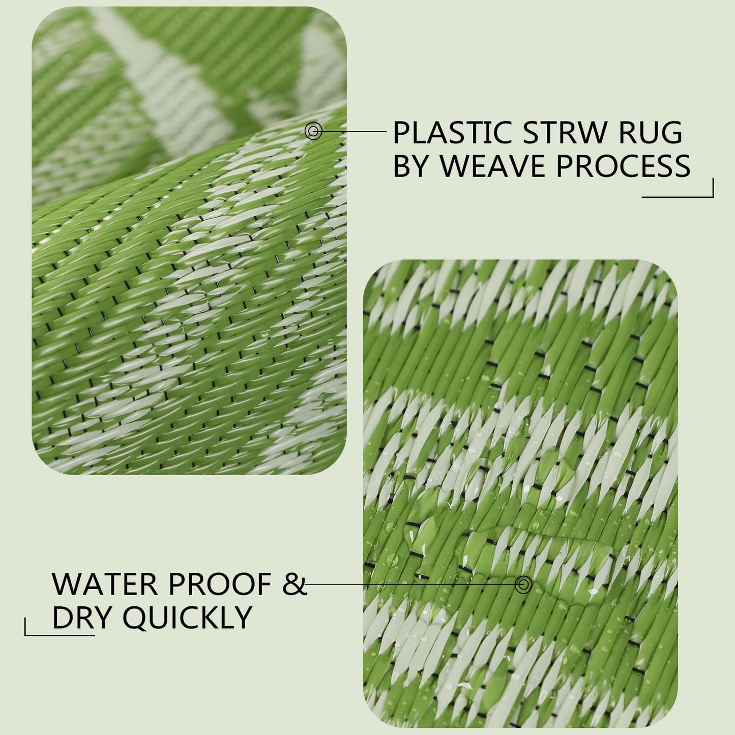 famibay 6x9 Outdoor Rug Waterproof Patio Rug Tropical Outdoor Plastic Straw Rug All Weather RV Rugs for Outside Camping Rugs Lightweight Portable Outdoor Carpet Mats for Patio Deck RV Camper