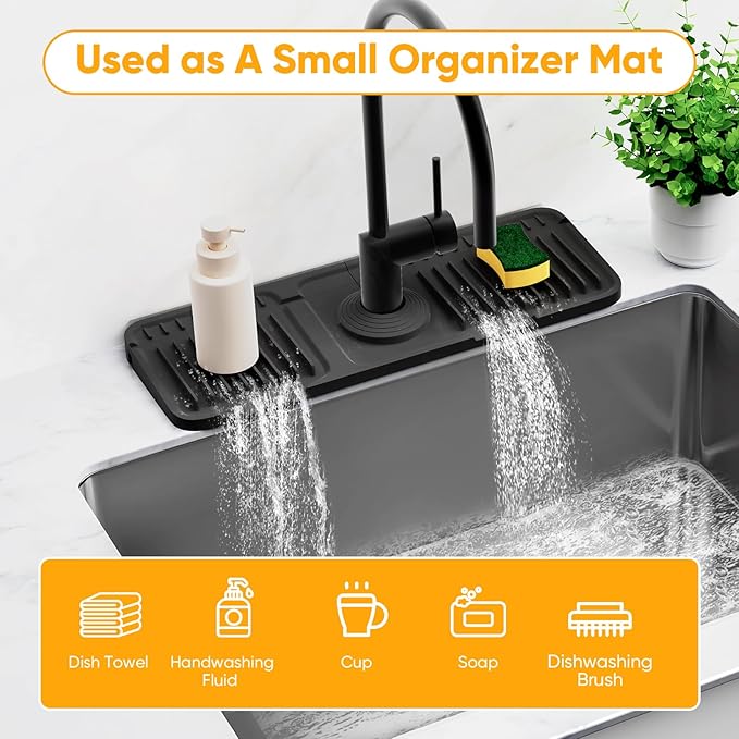 14.6 inch Faucet Mat for Kitchen Sink Splash GuardKitchen Sink Faucet Mat