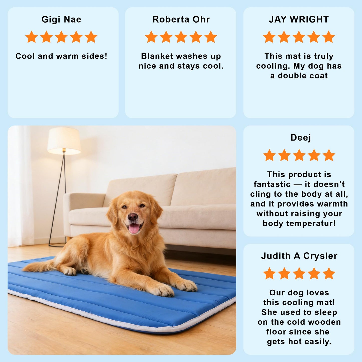 Petvolve Dog Cooling Mat, Cold Memory Sponge Cooling Mat for Dog, Foldable Crate Pet Bed & Non-Slip, (Q-Max > 0.45) Long-Lasting Cool & Keep Your Pet Cool (Large - 35.4x23.6 Inch)