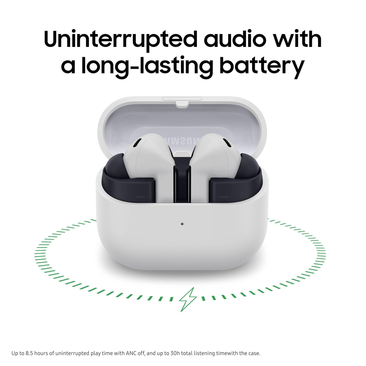SAMSUNG Galaxy Buds 3 FE (2025) True Wireless Bluetooth Earbuds, Active Noise Cancellation, Powerful Sound, Clear Calls, Long Lasting Battery, Hands Free AI, Black [US Version, 2 Year Warranty]