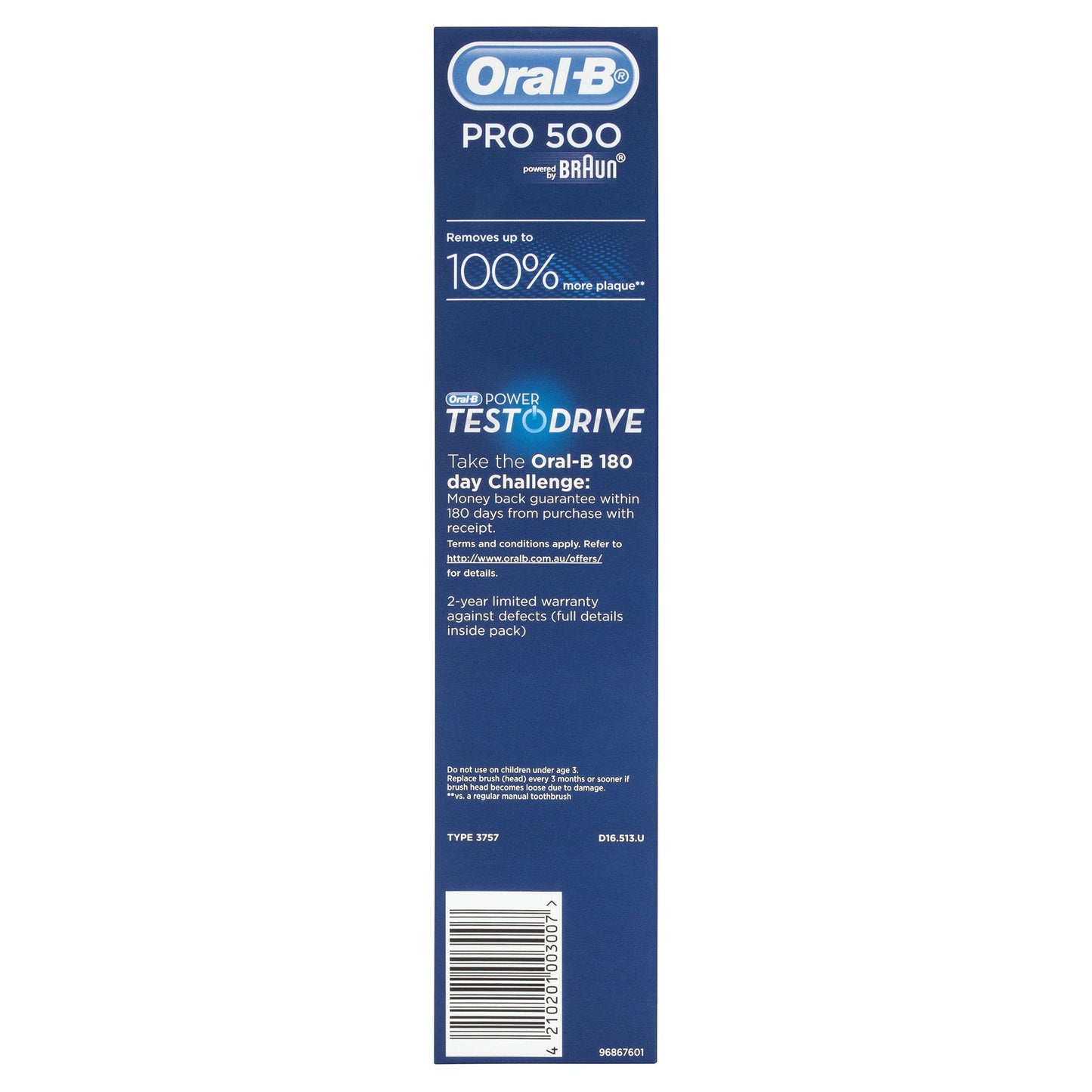 Oral-B CrossAction PRO 500 Electric Toothbrush, Multicolor