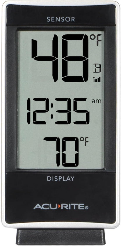 AcuRite 02059M Digital Thermometer with Indoor and Outdoor Temperature,White