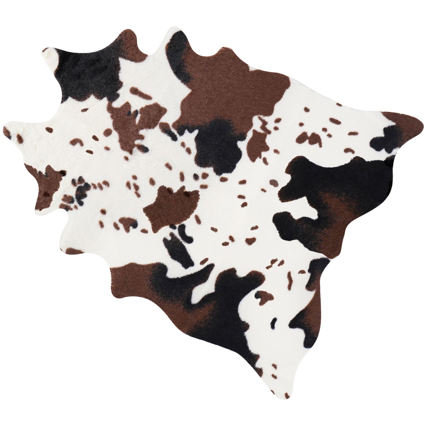 Fttoyoly Cow Print Table Runner for Western Table Decor, Mini Faux Cowhide Rug, Rustic Chic Rugs for Kids and Dining Room, Faux Animal Area Carpet Non-Slip 19.3" W x 23.6" L