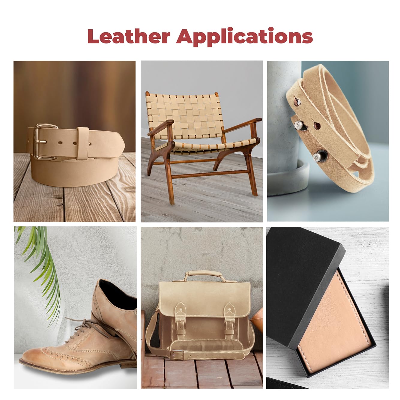 ELW Leather Strap, 8-9 Oz, 1.25 inch Wide x 40", Cowhide Veg Tan Leather Belt Blank, Leather Strips, Tooling Leather, Tan Straps for Crafts, Belt Making & Crafting Blank Hide