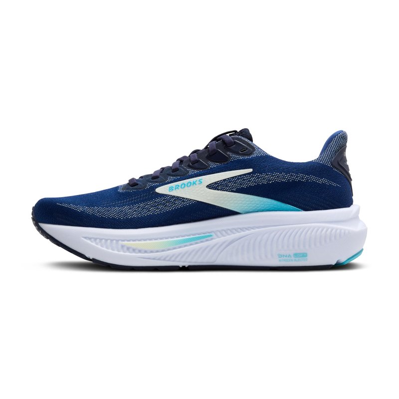 Brooks Women’s Ghost 17 Neutral Running Shoe - Navy/Green/Turquoise - 8.5 Medium