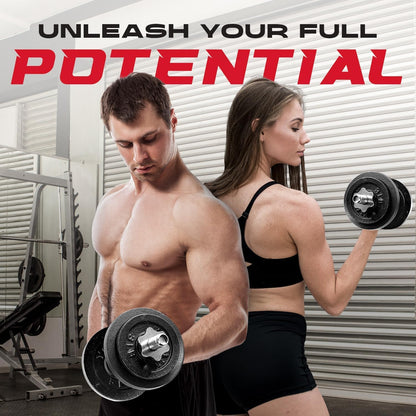Yes4All Old School Adjustable Dumbbell Set with Weight Plates, Star Lock Collars/Connector, 40lbs to 200lbs Adjustable Weight Plates Set