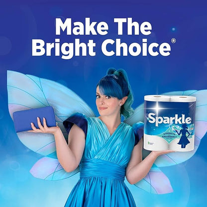 Sparkle Tear-A-Square Paper Towels, 2 Double Rolls