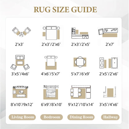 Area Rug Living Room Rugs 8x10 - Large Soft Boho Geometric Rug, Non-Slip Foldable Washable Rugs Non Shedding Morden Indoor Floor Carpet for Living Bedroom Office Dining Room (Beige,8' x 10')