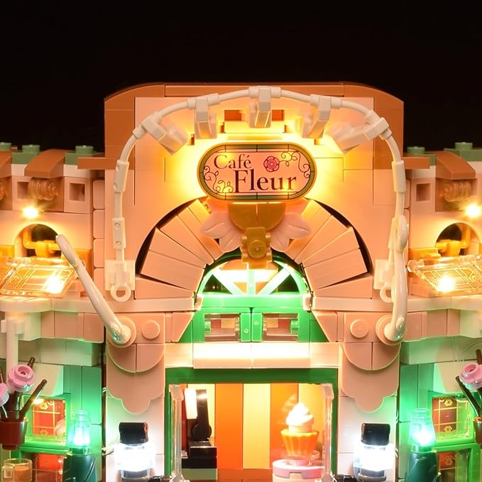 LightGo LED Kit for Lego 10362 French Parisian Café Modular Building | Lighting Only-Bricks Set Not Included (Remote Version)