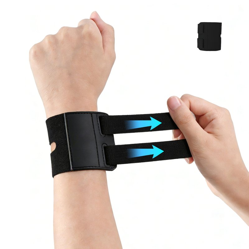 Wrist Brace for Men & Women – Provide Support for Sports, Work, Daily Activities& Wrist Strains Relief – Adjustable Support for Tendonitis, Carpal Tunnel & Arthritis – Fits Left & Right Wrist (1, Black)