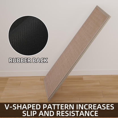 SUMLANS Kitchen Mat Set of 2 PCS, Cushioned Non Slip Rugs for Kitchen Floor, Absorbent Runner Comfort Standing Mats Washable for Kitchen, Office, Home (Camel, 17.3"x47"+17.3"x30")