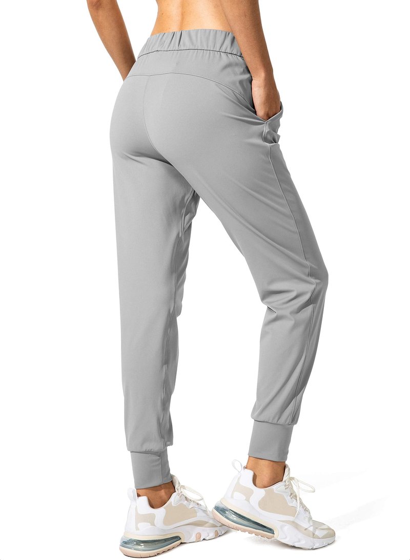 SANTINY Women's Joggers Pants Pockets Drawstring Running Sweatpants for Women Lounge Workout Jogging(Light Grey_XXL)