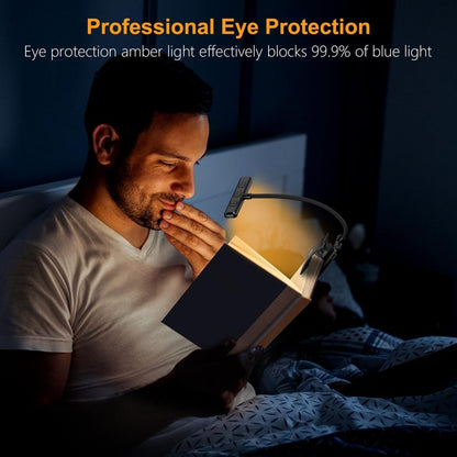 Gritin 2 Pack 19 LED Rechargeable Book Light for Reading in Bed with Memory Function-Eye Caring 3 Color Temperatures,Stepless Dimming Brightness,90 Hrs Runtime Clip on Light for Book Lovers