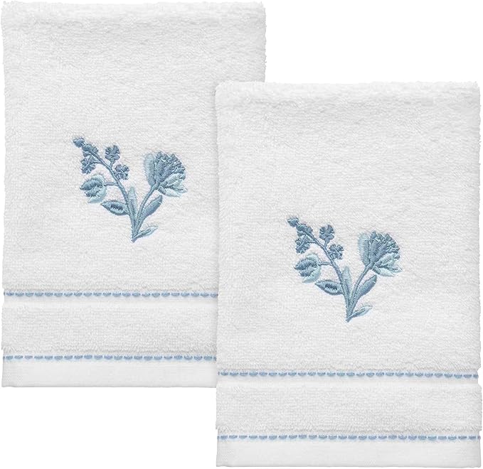 Izod - Fingertip Towels, Soft & Absorbent Cotton, Floral Bathroom Decor