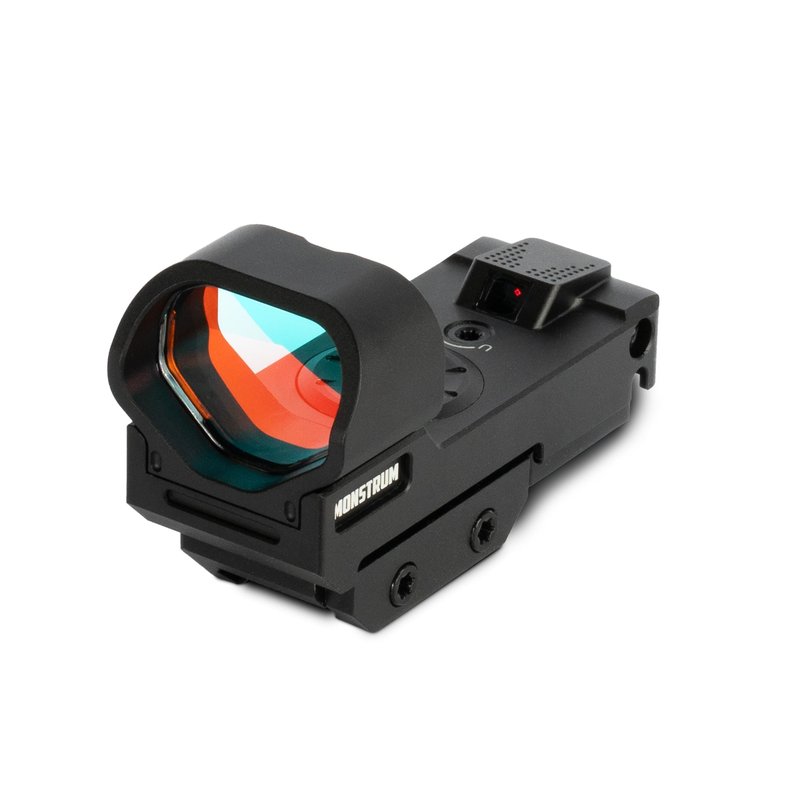 Monstrum Ares V2 Open Reflex Dot Sight for Rifles and Long Guns | with Shake Awake Illumination | Green Dot | A1 Circle Cross Reticle