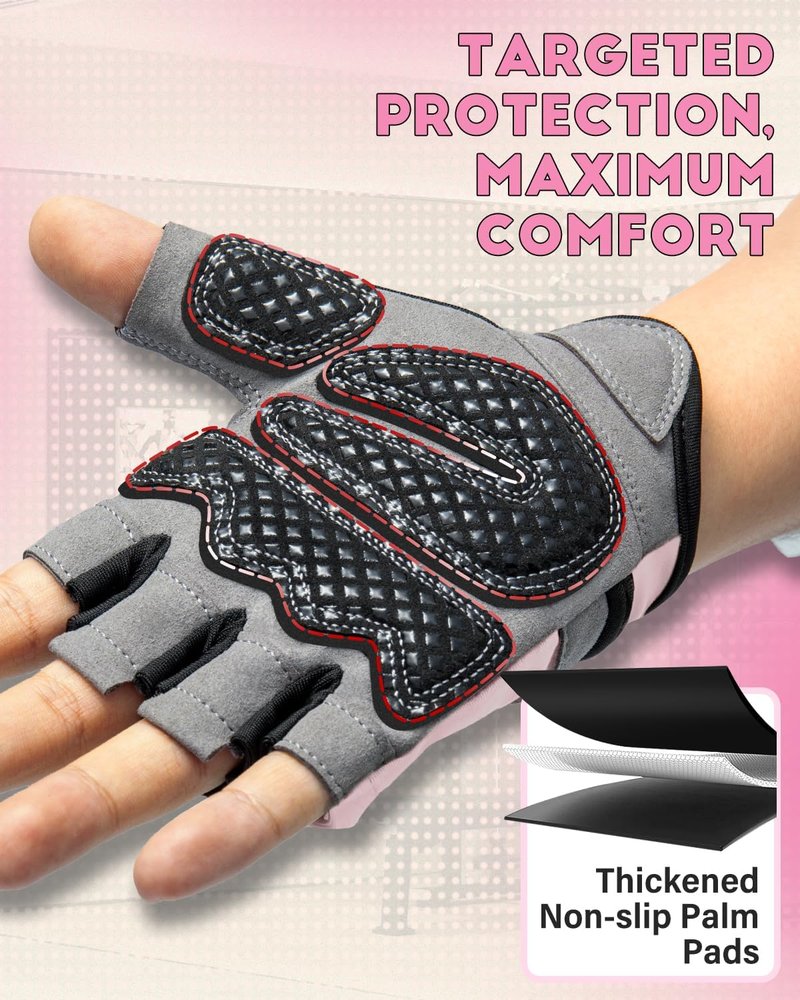 Workout Gloves for Men & Women - Lightweight Weight Lifting Gloves with Excellent Grip | Ideal for Gym, Cycling, Climbing & Fitness