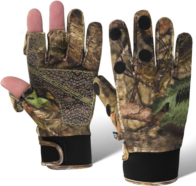 Camouflage Hunting Gloves - Lightweight Anti-Slip Touchscreen Tactical Gear | Full Finger & Fingerless Options for Outdoor Activities