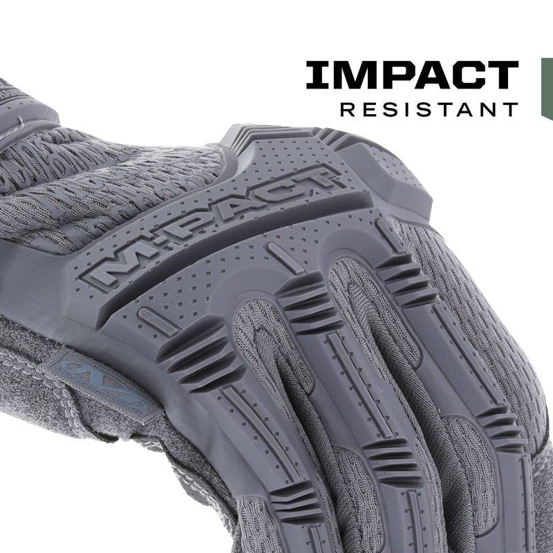 Mechanix Wear: M-Pact Tactical Gloves with Secure Fit, Touchscreen Capable Safety Gloves for Men, Work Gloves with Impact Protection and Vibration Absorption (Grey, Small)