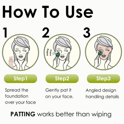 5Pcs Makeup Sponge For Foundation Concealer And Powder, Latex Free Blender Sponge For Natural And Easy Makeup Soft Long-lasting And Beginner-friendly, Green, Medium