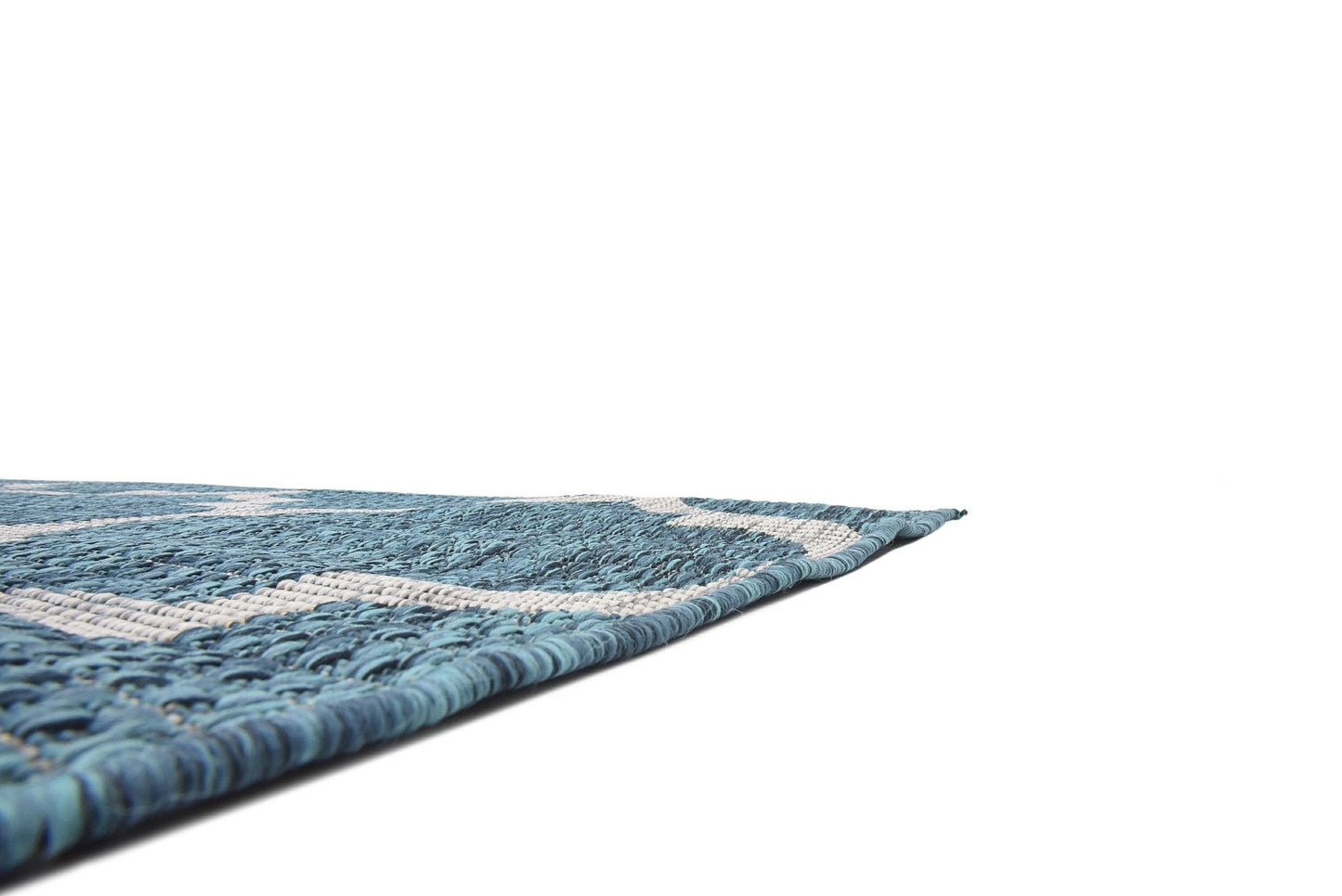 Unique Loom Outdoor Trellis Collection Area Rug (9' x 12' Rectangle, Teal/ Gray)