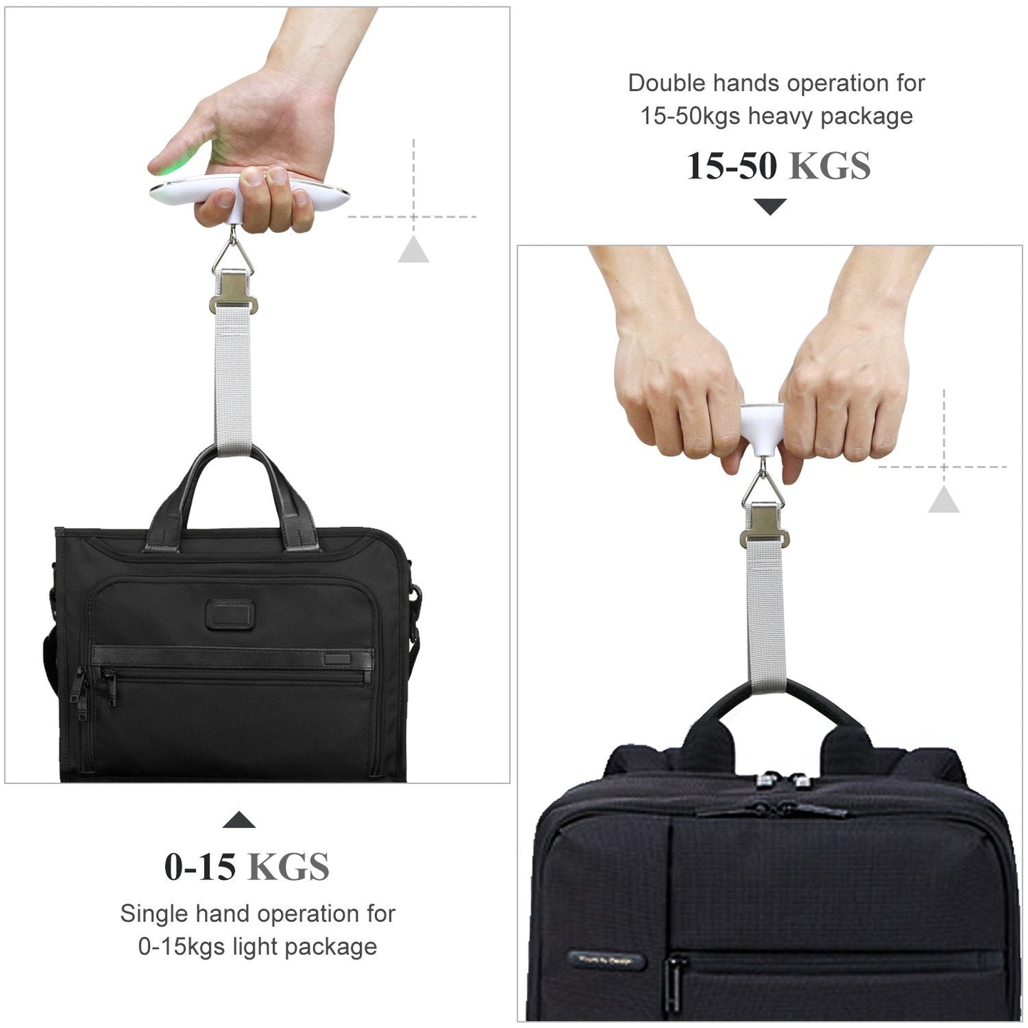 MYCARBON Digital Luggage Scale - High Precision Hanging Scale 110 lb/50KG with Backlit Display, Perfect for Travel and Home