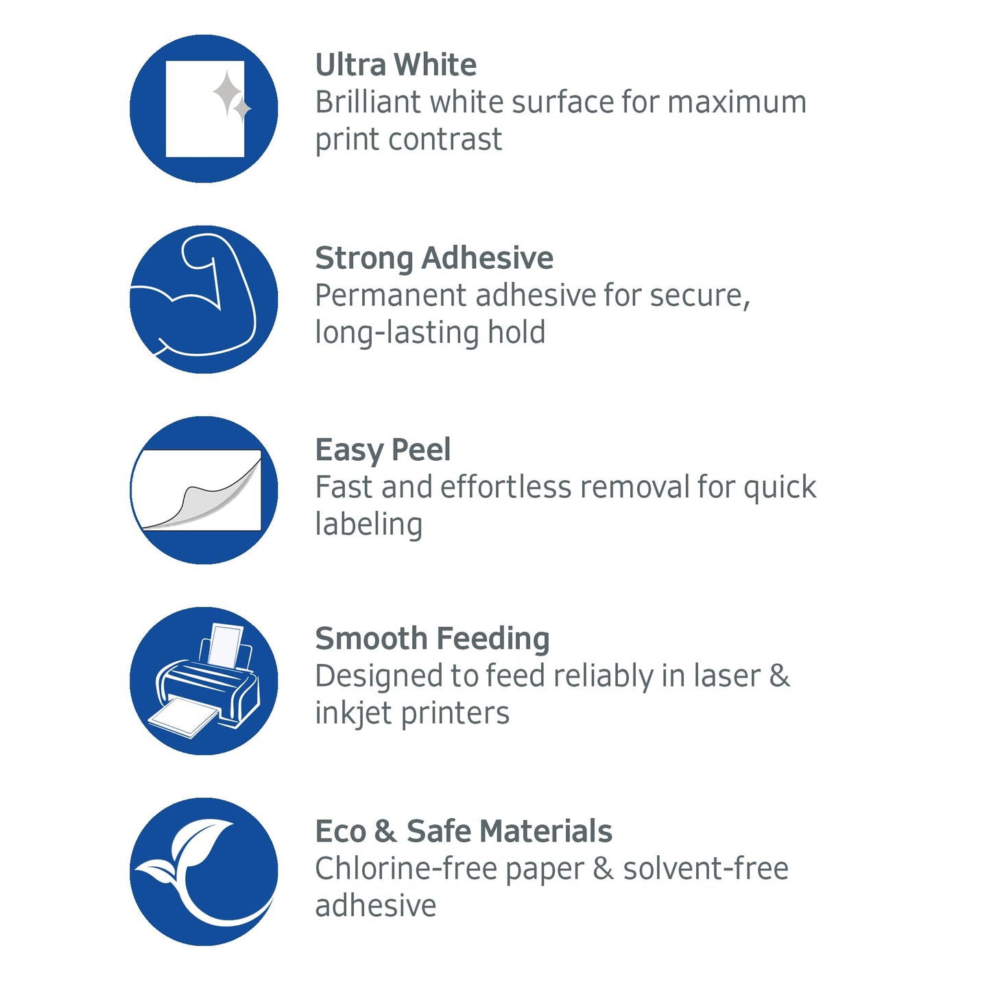 HERMA Easy Peel Printable Half Sheet Shipping Labels 5.5" x 8.5", 200 Labels, Customizable White Sticker Paper for Laser & Inkjet Printer, Address Label for Mailing, Storage & Organization