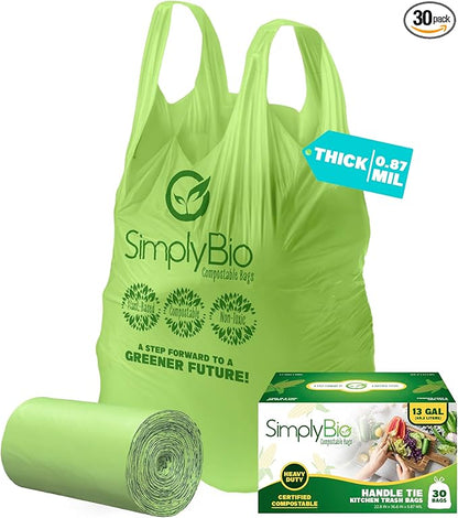 Simply Bio 13 Gallon Compostable Trash Bags Liners