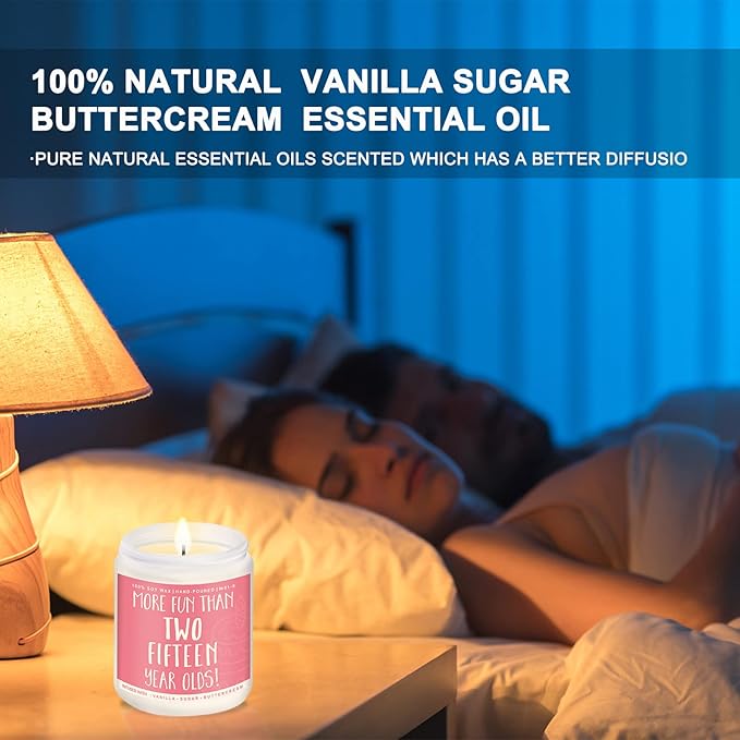 30th Birthday Gifts for Women, Perfect Birthday Present, Funny Presents for Mom, Friends, Wife, Sister, 7oz Vanilla Cream-Scented Candle