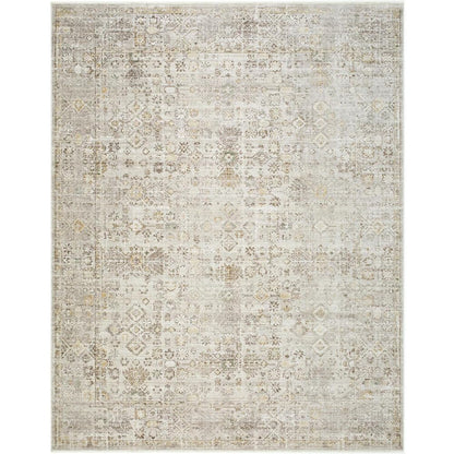 Livabliss x Galey Alix Myrtle Avenue I Vintage Medallion Area Rug, 7'10" x 10'2" (8' x 10'), Taupe