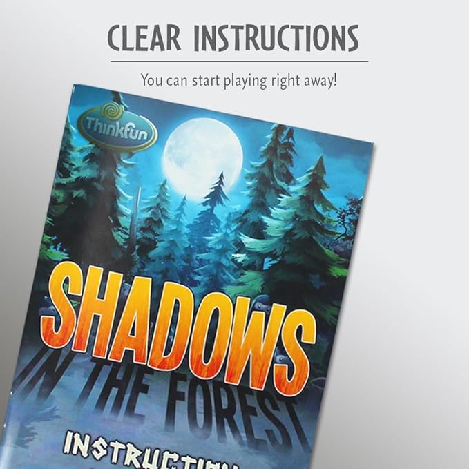 ThinkFun Shadows in the Forest - Unique Play-in-the-Dark Board Game | Ideal for Kids and Adults | Stimulating Brain Teaser | Innovative Gameplay