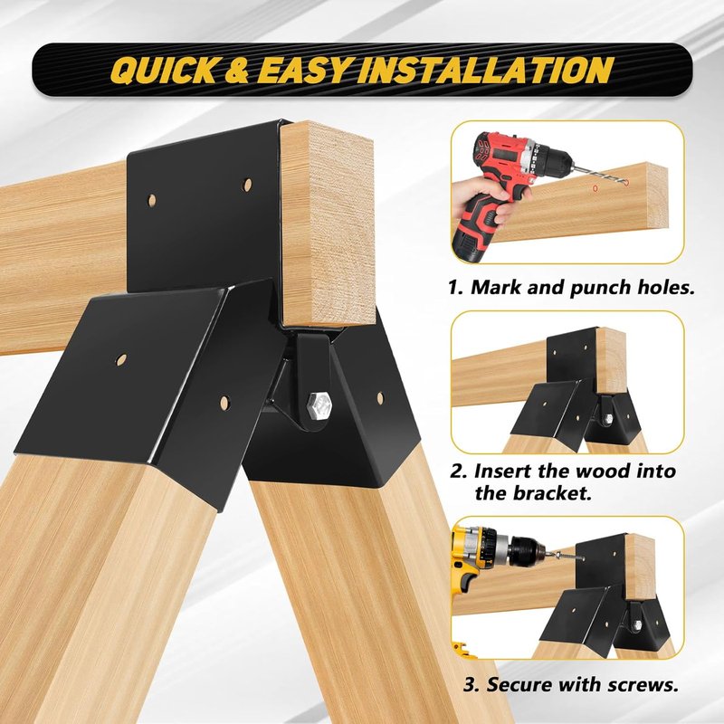 Heavy Duty 2x4 Target Stand Brackets - Adjustable Steel Hanger for A-Frame Swing Sets | 2 Pcs