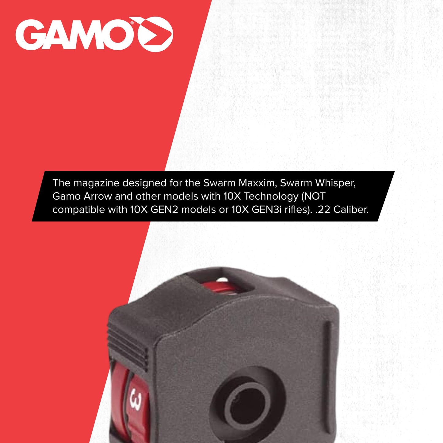 Gamo 10X Quick‑Shot Compatible 10‑Round Magazine -.22 Caliber